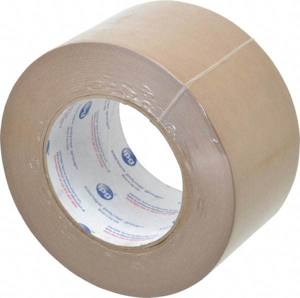 Intertape - 3" x 60 Yd Natural (Color) Rubber Adhesive Packaging Tape - Paper Backing, 7.2 mil Thick, 45 Lb Tensile Strength, Series 530 - USA Tool & Supply