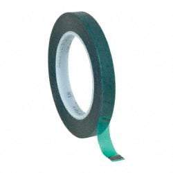 Intertape - 1/2" Wide x 72 Yd Long Green Polyester Film Masking Tape - Series 6215, 3.4 mil Thick, 50 In/Lb Tensile Strength - USA Tool & Supply