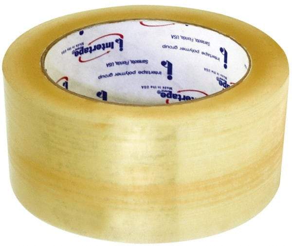 Intertape - 2" x 1640 Yd Clear Rubber Adhesive Sealing Tape - Polypropylene Film Backing, 1.85 mil Thick, 27 Lb Tensile Strength, Series 7100 - USA Tool & Supply
