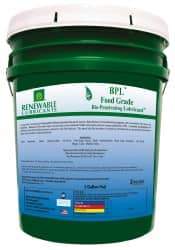 Renewable Lubricants - 5 Gal Pail Thin Oily Film Penetrant/Lubricant - 0°F to 280°F, Food Grade - USA Tool & Supply