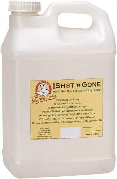Bare Ground Solutions - 2.5 Gallons of 1 Shot Mold Inhibiting Coating - Moisture activated mold/mildew, algae, fungus prevention coating It has zero VOC's and uses a low concentration of EPA registered chemicals. - USA Tool & Supply