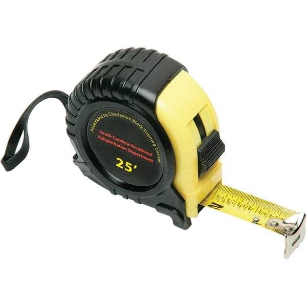 Ability One - 25' x 3/4" Tape Measure - 1/16" Graduation - USA Tool & Supply