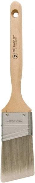Wooster Brush - 2-1/2" Angled Synthetic Sash Brush - 2-15/16" Bristle Length, 7.13" Wood Fluted Handle - USA Tool & Supply