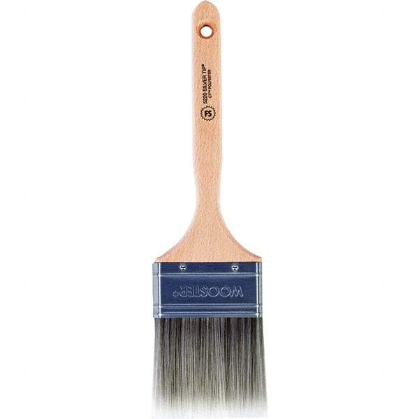 Wooster Brush - 3" Flat Synthetic Sash Brush - 2-15/16" Bristle Length, 7.44" Wood Fluted Handle - USA Tool & Supply