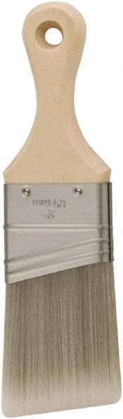 Wooster Brush - 2" Angled Synthetic Sash Brush - 2-11/16" Bristle Length, 3.31" Wood Short Handle - USA Tool & Supply
