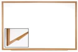 Ghent - 48-5/8" High x 72-5/8" Wide Porcelain on Steel Magnetic Marker Board with Wood Frame - Wood Frame, 1-3/4" Deep - USA Tool & Supply