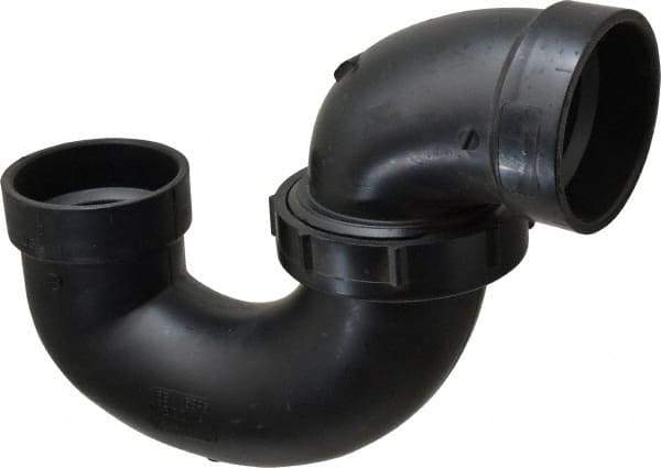 NIBCO - 2", ABS Drain, Waste & Vent Pipe P Trap with Union - Hub x Hub - USA Tool & Supply