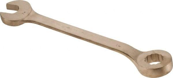 Ampco - 1-7/8" 12 Point Offset Combination Wrench - 15° Offset Angle, 22-3/4" OAL, Aluminum Bronze, Plain Finish - USA Tool & Supply
