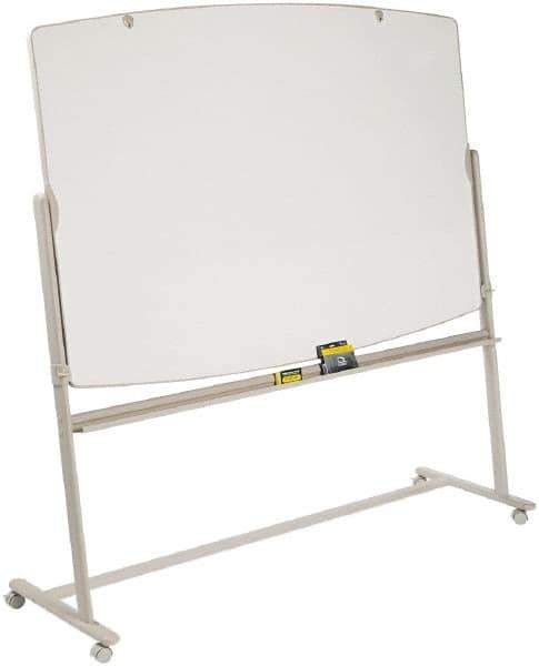 Quartet - 48" High x 72" Wide Reversible Total Erase Laminate Marker Boards - Steel Frame, 4-3/8" Deep, Includes Dry-Erase Markers (Black, Blue, Green, Red) & One Eraser. - USA Tool & Supply