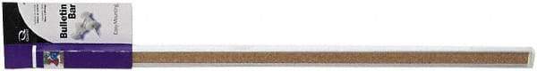 Quartet - 24" Wide x 1" High Open Cork Bulletin Board - Natural Cork, Aluminum Frame - USA Tool & Supply