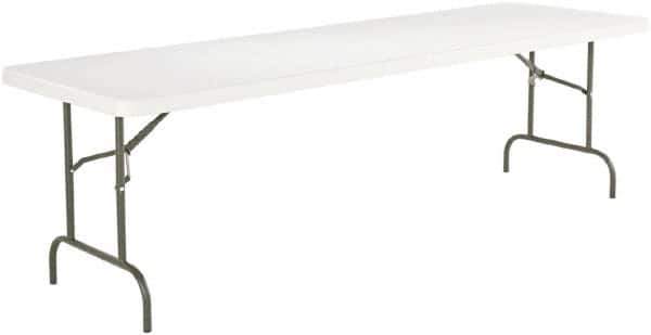 ALERA - 96" Long x 30" Wide x 29" High, Rectangular Folding Table - Platinum - USA Tool & Supply
