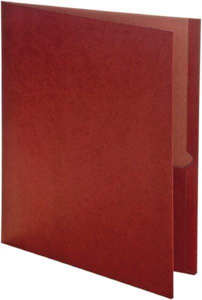 Earthwise by OXFORD - 8-1/2 x 11", Letter Size, Green, Pocket Folders - 11 Point Stock - USA Tool & Supply