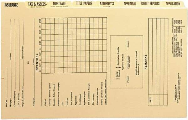 Samsill - 14 x 8 1/2" Classification Folders-Top Tab Fastener - Manila - USA Tool & Supply