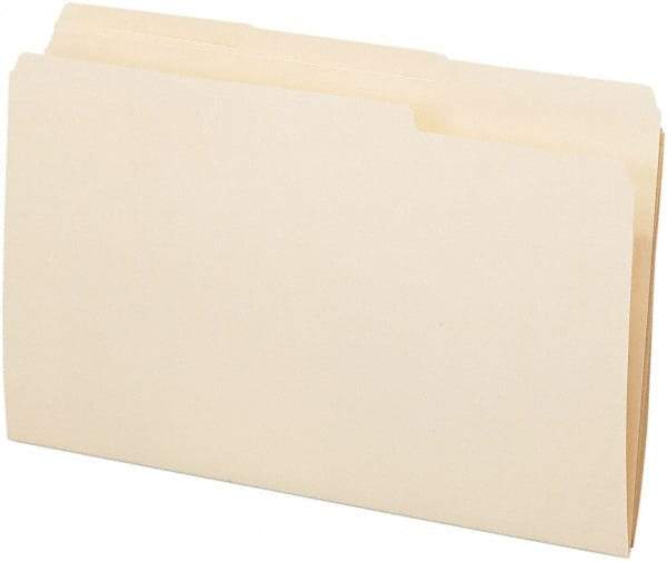 Pendaflex - 8-1/2 x 14", Legal, Manila, File Folders with Top Tab - 11 Point Stock, 1/3 Tab Cut Location - USA Tool & Supply