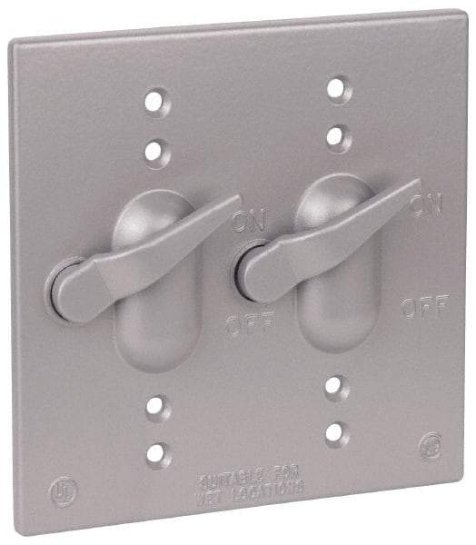 Thomas & Betts - Electrical Outlet Box Aluminum Switch Cover - Includes Gasket & Screw - USA Tool & Supply