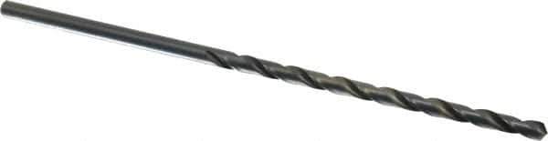 Cleveland - #10, 118° Point, Spiral Flute, High Speed Steel Taper Length Drill Bit - Oxide Finish, 3-5/8" Flute Length, 6" OAL, Series 2510 - USA Tool & Supply