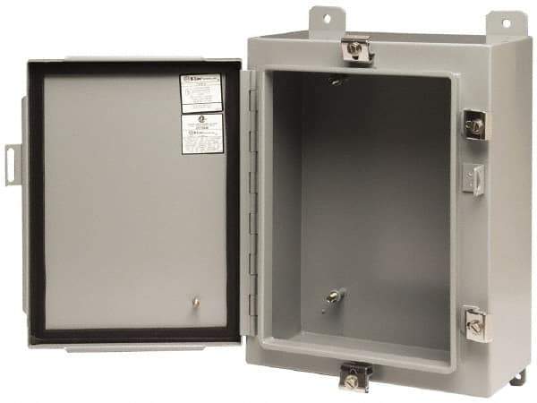 Cooper B-Line - Steel Standard Enclosure Hinge Flat Cover - NEMA 4, 12, 13, 30" Wide x 36" High x 8" Deep, Rainproof & Watertight - USA Tool & Supply