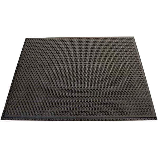 Barefoot - 3' Long x 3' Wide, Dry Environment, Anti-Fatigue Matting - Black, Nitrile Rubber with Nitrile Rubber Base - USA Tool & Supply