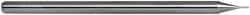 Accupro - 0.015", 0.075" LOC, 1/8" Shank Diam, 2-1/2" OAL, 3 Flute, Solid Carbide Square End Mill - Single End, Uncoated, Spiral Flute, 30° Helix, Centercutting - USA Tool & Supply