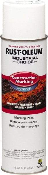 Rust-Oleum - 15 fl oz White Marking Paint - Water-Based Formula - USA Tool & Supply