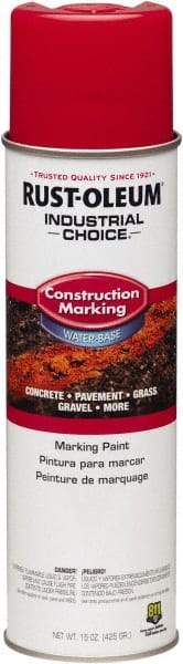 Rust-Oleum - 15 fl oz Red Marking Paint - Water-Based Formula - USA Tool & Supply