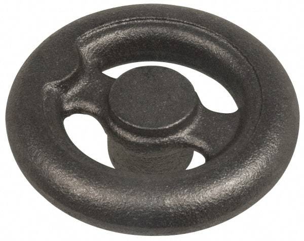 Made in USA - 10", Straight Handwheel - 2-1/4" Hub, Cast Iron, Plain Finish - USA Tool & Supply