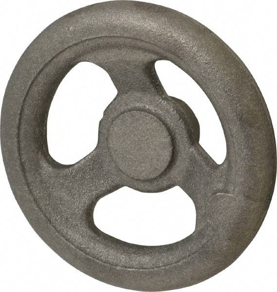 Made in USA - 5", Offset Handwheel - 1-1/4" Hub, Cast Iron, Plain Finish - USA Tool & Supply