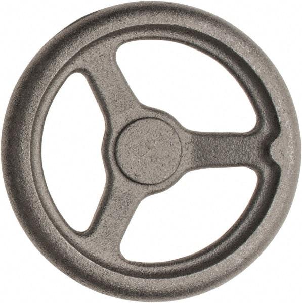 Made in USA - 8", Offset Handwheel - 1-3/4" Hub, Cast Iron, Plain Finish - USA Tool & Supply