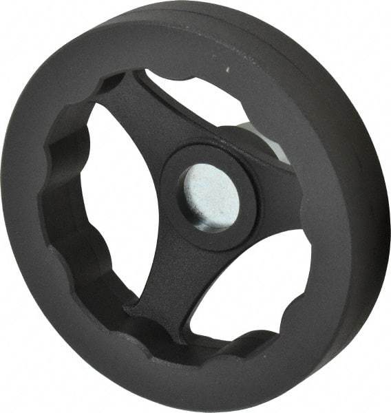 J.W. Winco - 100mm, Handwheel - 24mm Hub, Plastic, Plain Finish - USA Tool & Supply