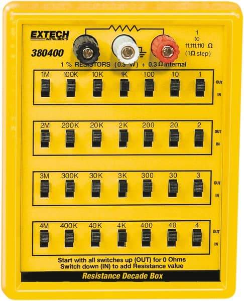 Extech - 1 to 110 k Ohm, Earth Ground Resistance Tester - No Batteries Required, 1 to 110 Resolution - USA Tool & Supply