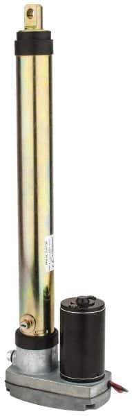 Thomson Industries - 12" Stroke Len, 30% Duty Cycle, 12 Volt, Performance PakLinear Electromechanical Actuator - DC Input, 0.4" per Second, 1,500 Lb Capacity - USA Tool & Supply