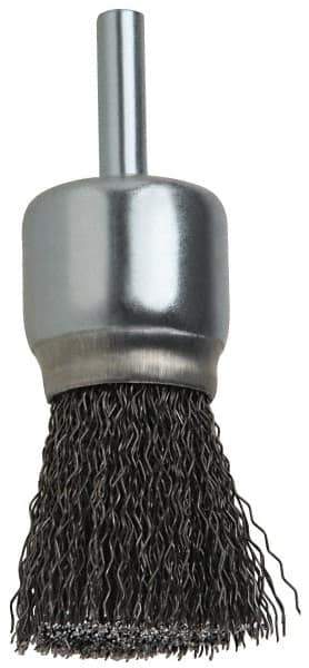 DeWALT - 10" OD, 3/4" Arbor Hole, Crimped Steel Wheel Brush - 0.014" Filament Diam, 3,600 RPM - USA Tool & Supply