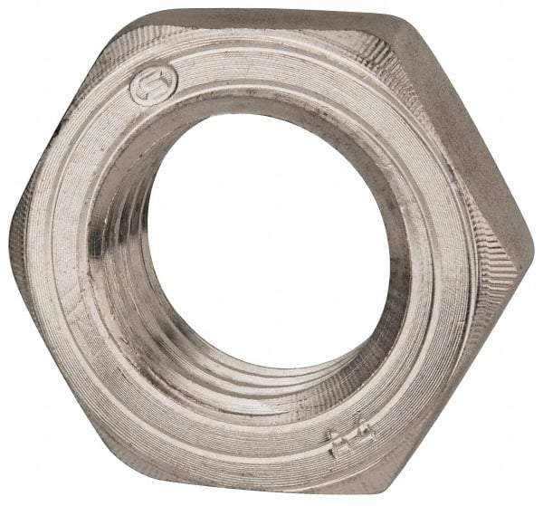 Value Collection - M36x4.00 Metric Coarse Stainless Steel Right Hand Hex Jam Nut - 55mm Across Flats, 18mm High, Uncoated - USA Tool & Supply