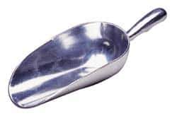 VOLLRATH - 24 oz Silver Cast Aluminum Round Bottom Scoop - 4" Wide Bowl, 3.4" Handle Length, 10.8" OAL - USA Tool & Supply