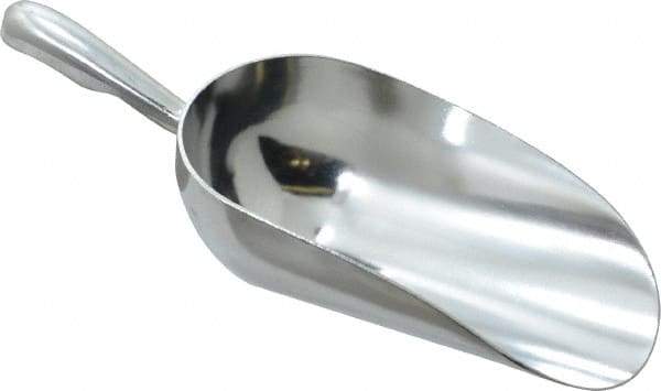 VOLLRATH - 12 oz Silver Cast Aluminum Round Bottom Scoop - 3.3" Wide Bowl, 3" Handle Length, 8.8" OAL - USA Tool & Supply