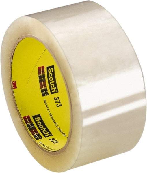 3M - 48mm Wide x 0.06mm Thick x 1,500m Long, 373 Box Sealing & Label Protection Tape - Clear, Use for General Industrial - USA Tool & Supply