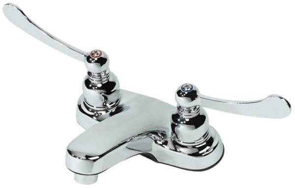 B&K Mueller - Blade Handle, Deck Plate Bathroom Faucet - Two Handle, No Drain, Standard Spout - USA Tool & Supply