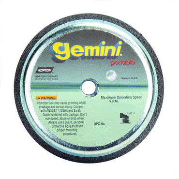 6/4 - 13/16 x 2 x 5/8-11" - Aluminum Oxide (57A) / 16Q Type 11 Flaring Cup Wheel- Steel Back - USA Tool & Supply