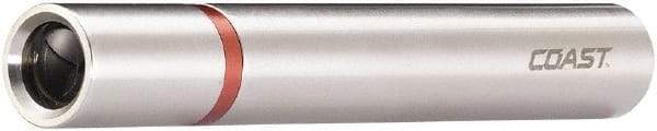 Coast Cutlery - White LED Bulb, 18 Lumens, Mini Flashlight - Silver Stainless Steel Body, 1 AAA Alkaline Battery Included - USA Tool & Supply