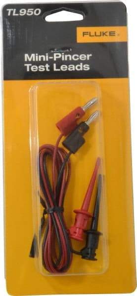 Fluke - Black/Red Electrical Test Equipment Leads Set - Use with All Models - USA Tool & Supply