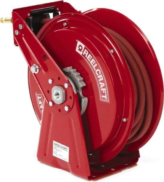 Reelcraft - 50' Spring Retractable Hose Reel - 300 psi, Hose Included - USA Tool & Supply