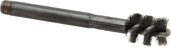 Red Head - 1-1/2" Long x 1/2" Diam Steel Wire Brush - Single Spiral, 1/2" Anchor Size, 4-7/8" OAL, 5/8" Shank Diam - USA Tool & Supply