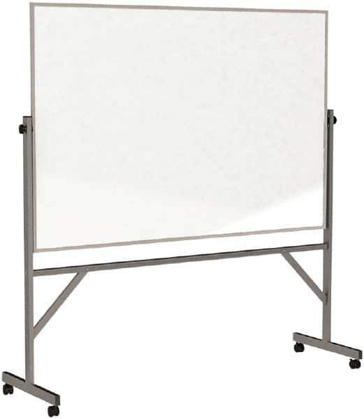 Ghent - 78" High x 77" Wide Reversible Dry Erase Board - Acrylate, 20" Deep, Includes Eraser & 4 Markers - USA Tool & Supply