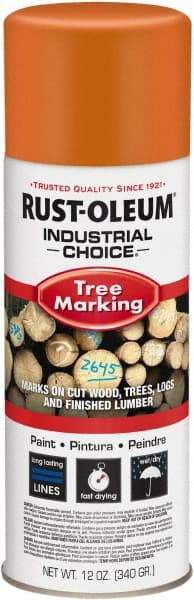Rust-Oleum - 12 fl oz Orange Marking Paint - 300' Coverage, Modified Alkyd Formula, >500 gL VOC - USA Tool & Supply