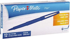Paper Mate - Needle Porous Point Pen - Blue - USA Tool & Supply