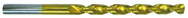 F Dia. - HSS Parabolic Taper Length Drill-130° Point-TiN - USA Tool & Supply