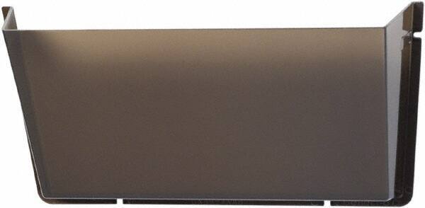 Deflect-o - 14-1/2" Wide x 6-1/2" High x 3" Deep Plastic Wall File - 1 Compartment, Smoke - USA Tool & Supply