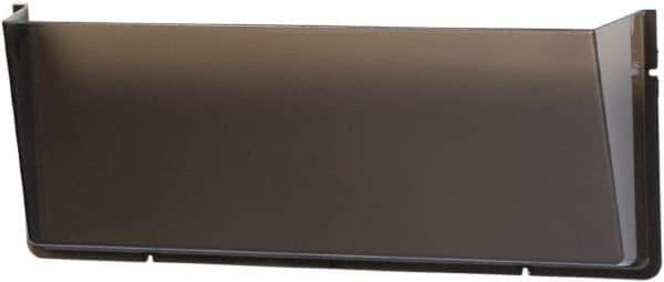 Deflect-o - 17-1/2" Wide x 6-1/2" High x 3" Deep Plastic Wall File - 1 Compartment, Smoke - USA Tool & Supply