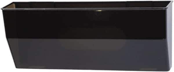 Deflect-o - 15" Wide x 6-3/8" High x 3" Deep Plastic Wall File - 1 Compartment, Smoke - USA Tool & Supply