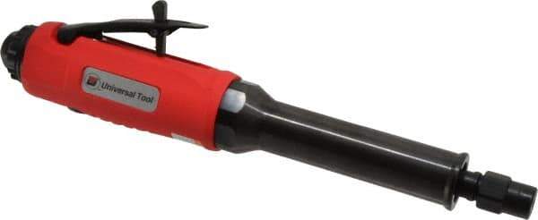 Universal Tool - 1/4" Collet, Straight Handle, Extended Length Air Die Grinder - 22,000 RPM, Rear Exhaust, 22 CFM, 0.9 hp, 90 psi, 1/4 NPT - USA Tool & Supply